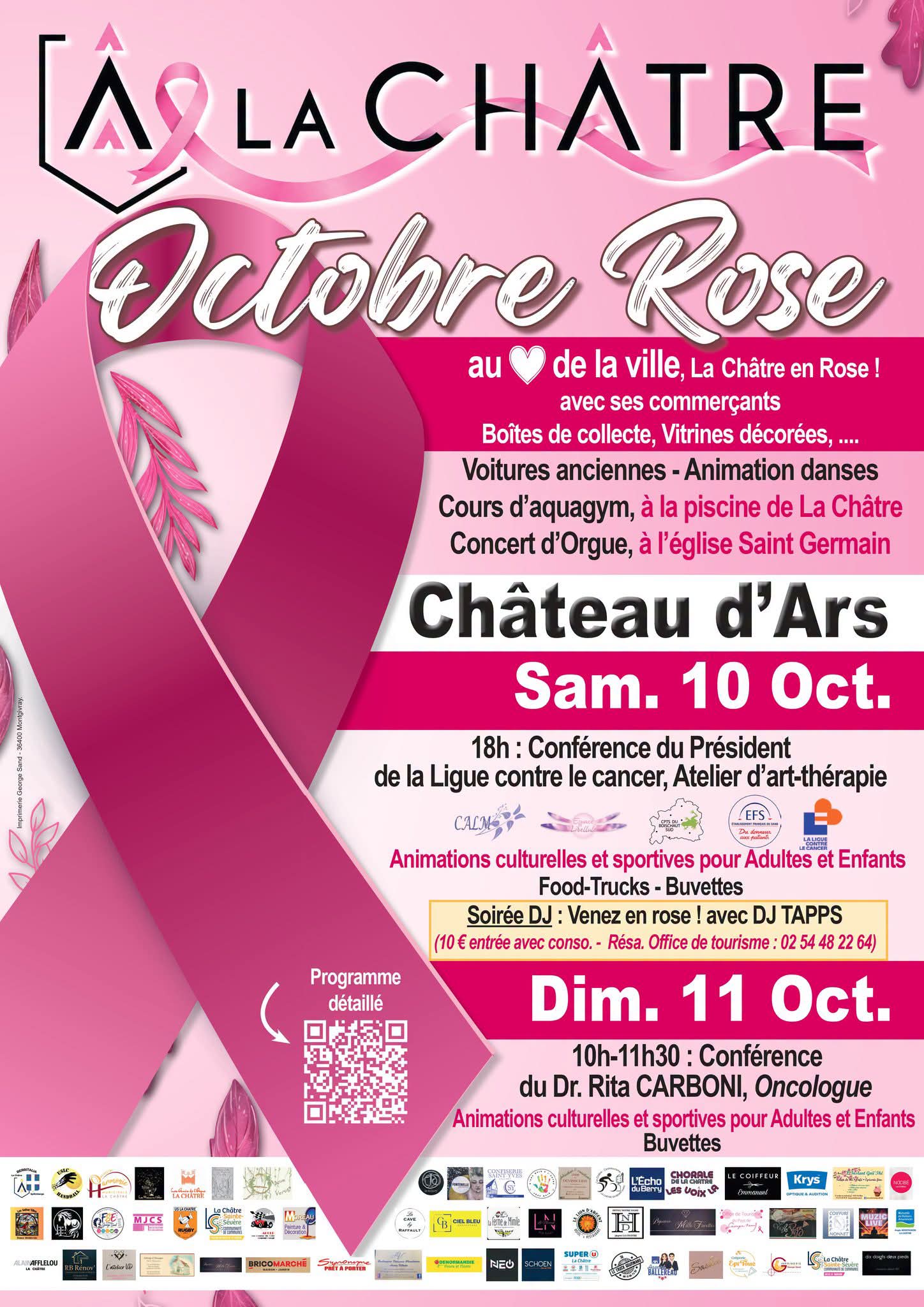 Octobre Rose à La Châtre — Château d'Ars, samedi 10 et dimanche 11 octobre
